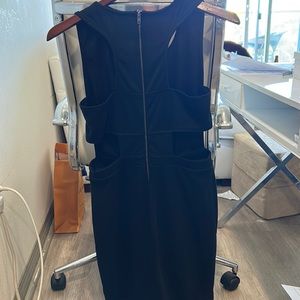 Black cutout back dress